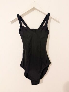 TA 3 Lift Black Lace Up Back One Piece Swimsuit Size Small S